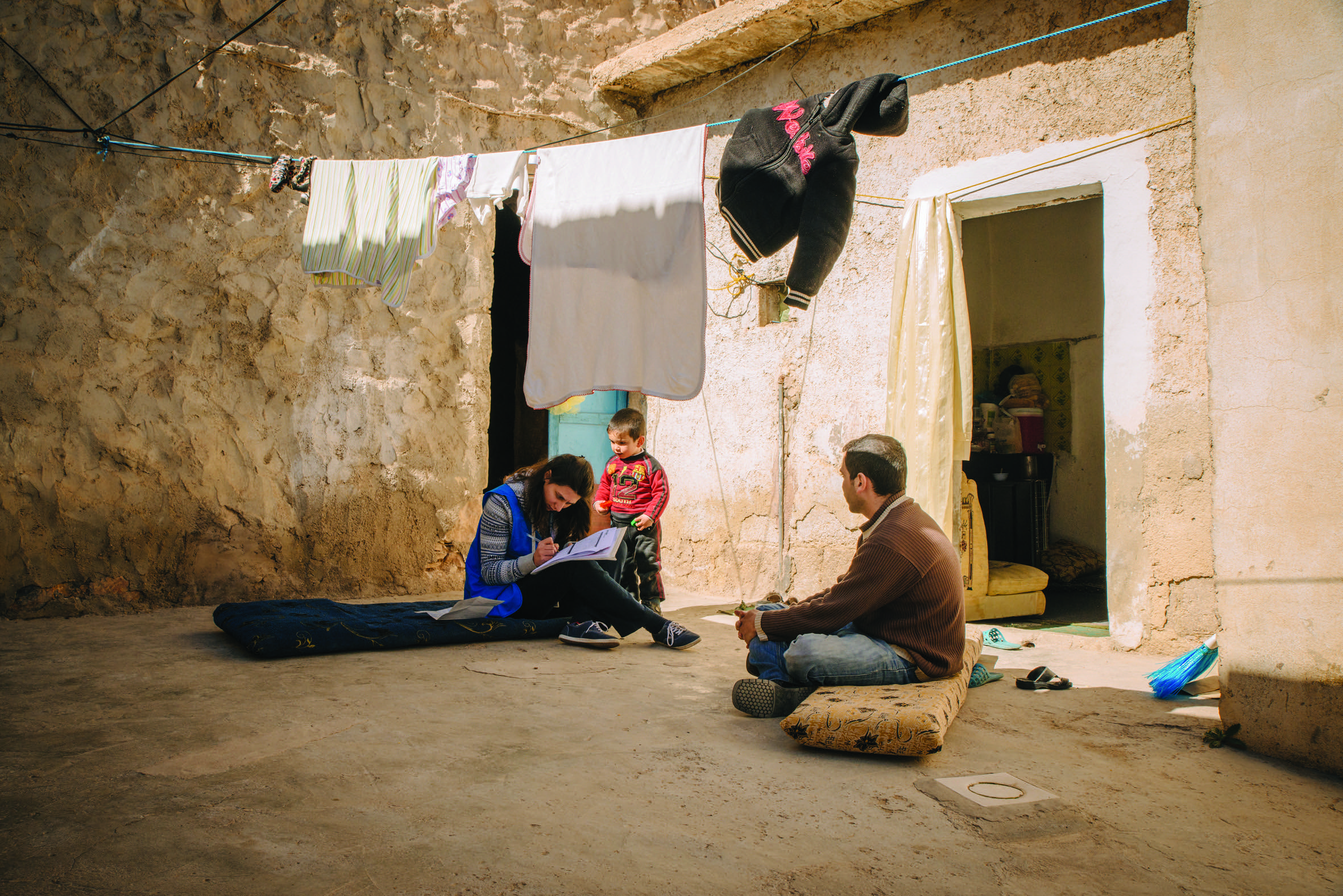 Abu Nasser and his family having fled Syria, lives in a single room near Jordan's southern city of Karak. About half of the Syrian refugees in Karak report not having adequate water and sanitation.
