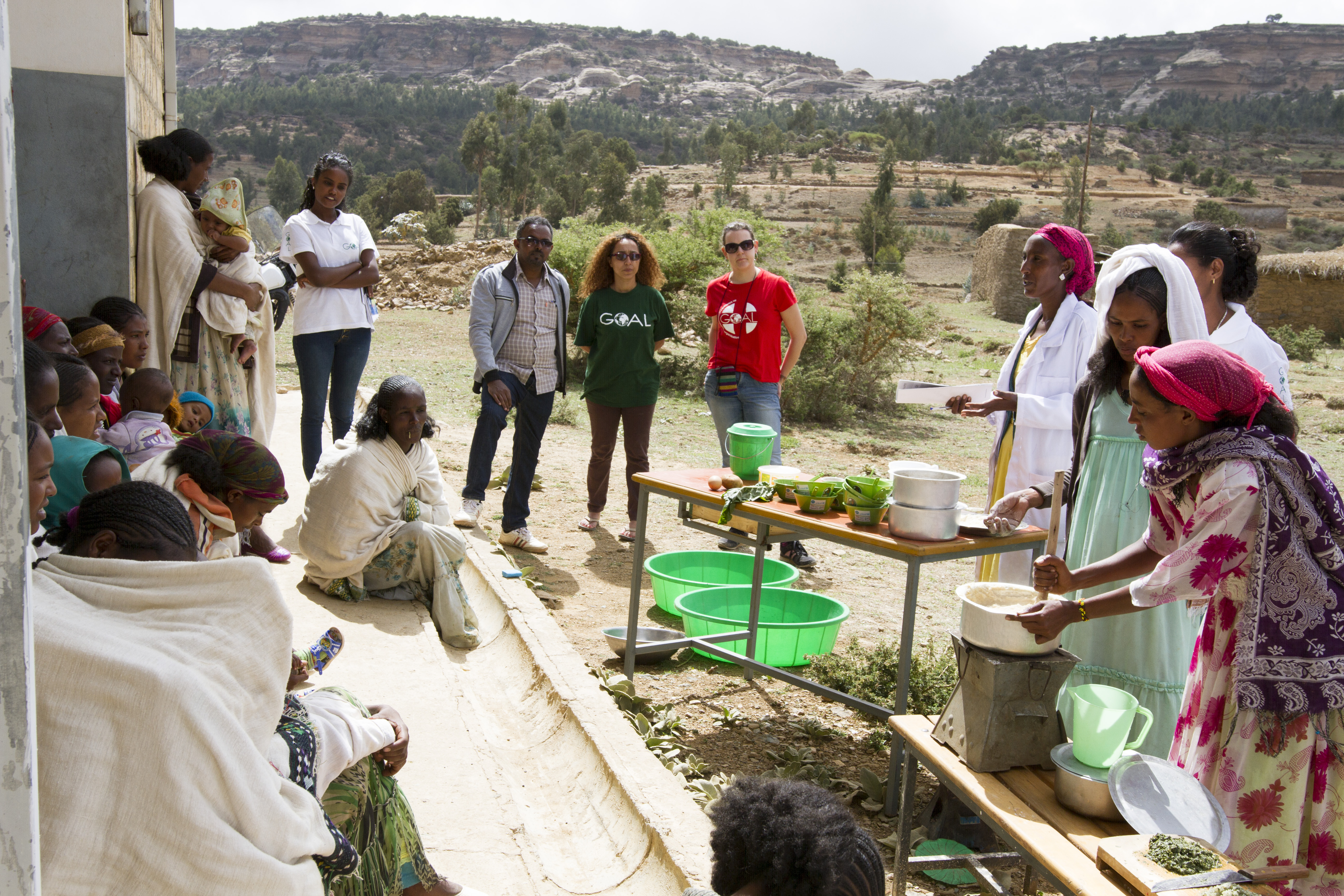 Cooking demonstration as a part of IYCF session by Health Extension Worker, Tigray region