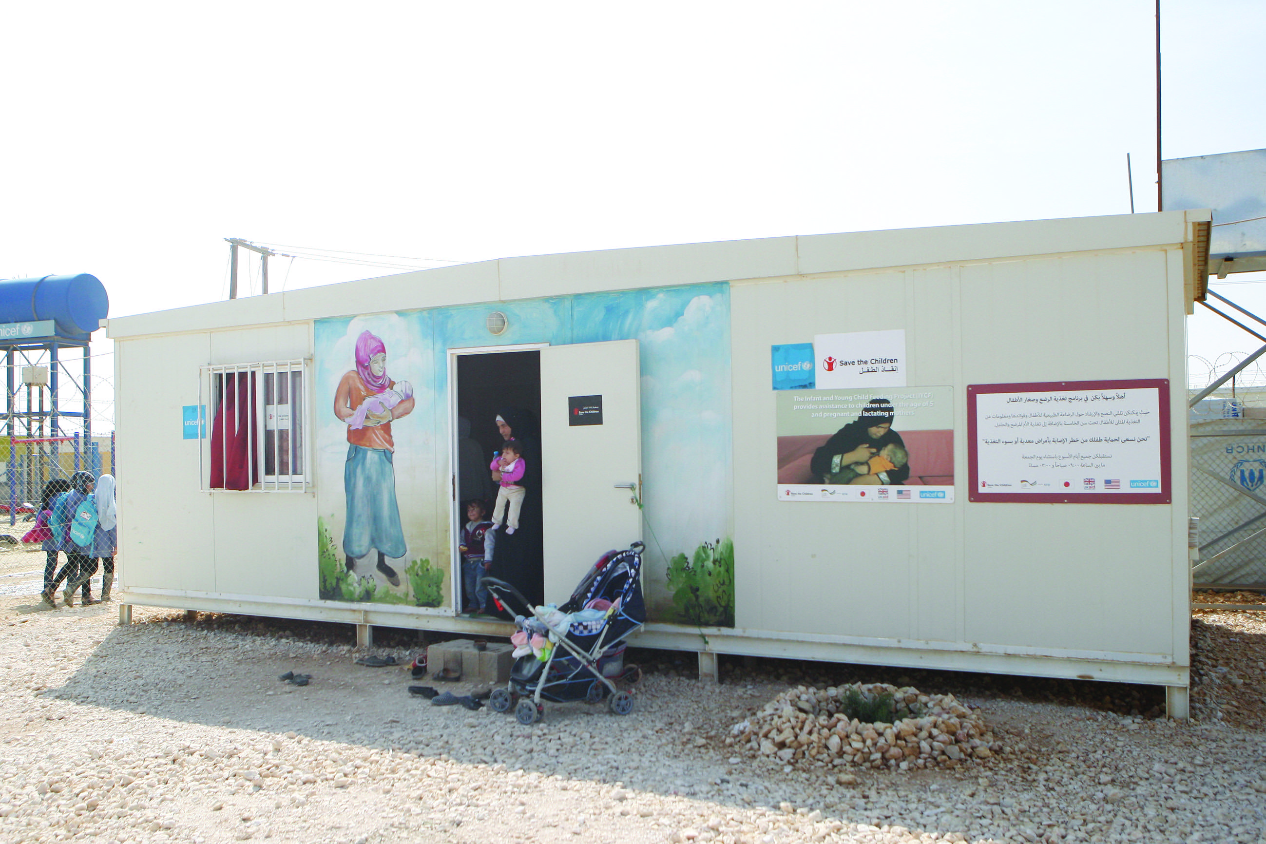 One of the IYCF caravans in Zaatari camp
