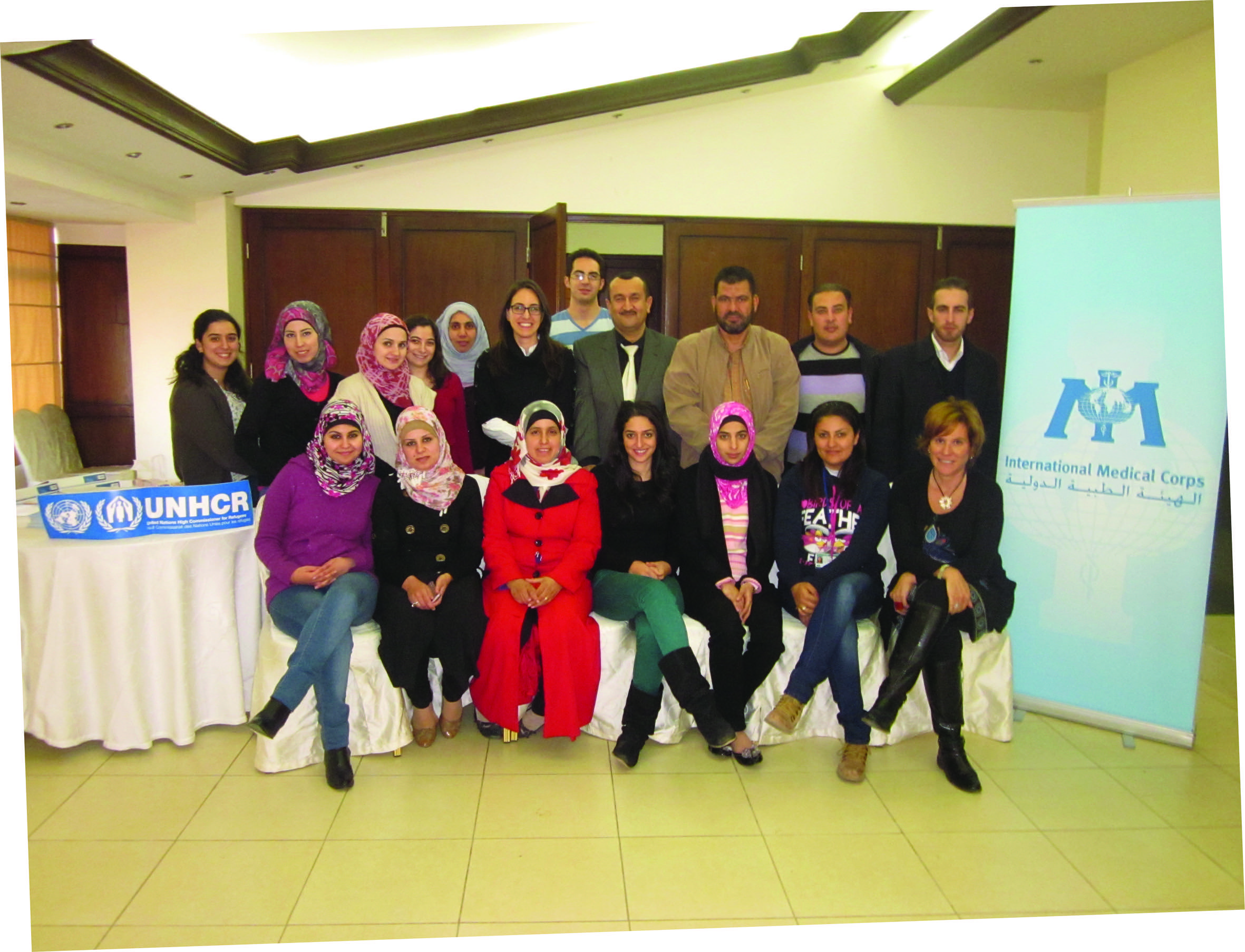 Participants in the NIE training in Jordan in 2012
