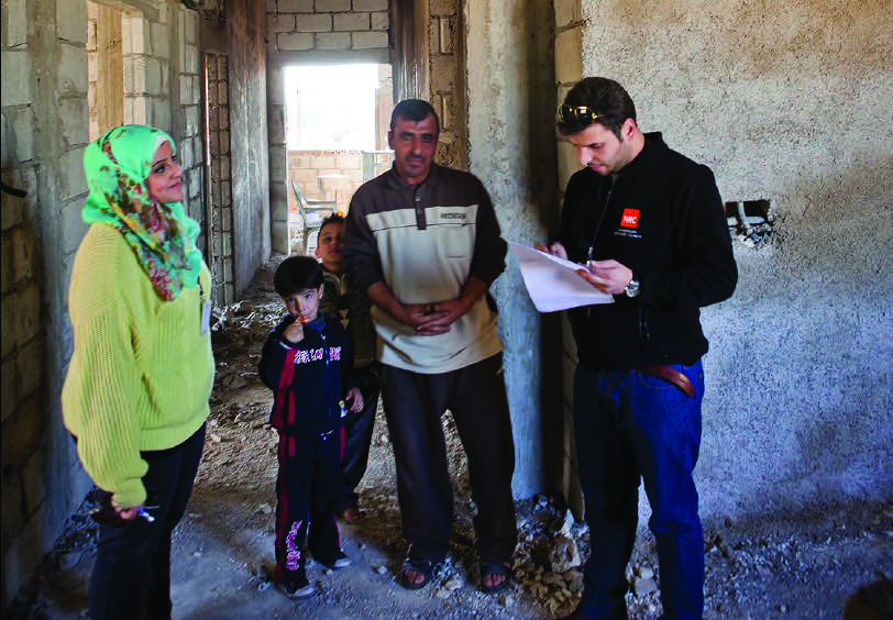 NRC Jordan engineering team assessing unfinished housing units in northern Jordan