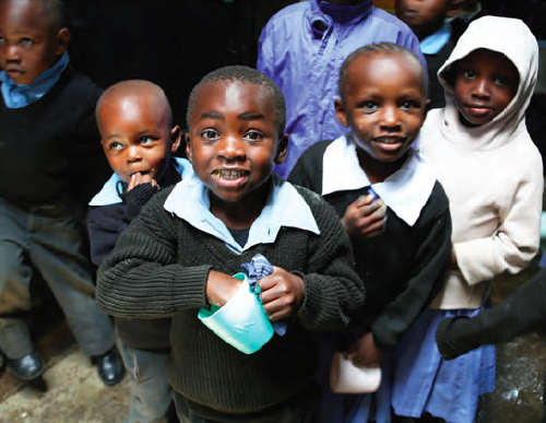 School lunches are fortified with 15 essential vitamins and minerals in Nairobi, Kenya