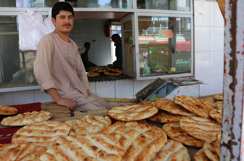 Bakers use fortified flour to make bread as part of a programme in Afghanistan