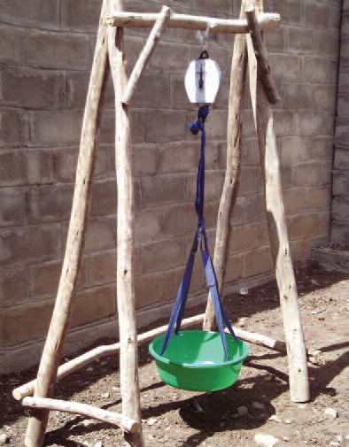 Old style wooden hanging scale stand in Mereb Lehe Woreda, Tigray Region