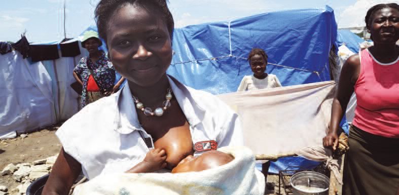 A mother and her infant in Haiti