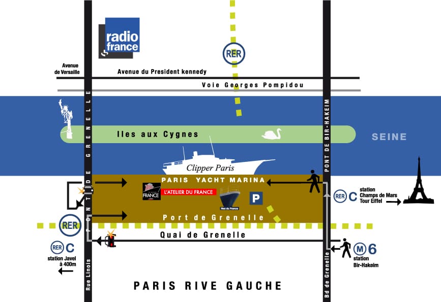 A map of Paris and how to find the Paris Yacht Marina