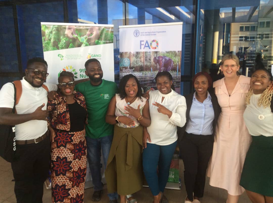 Natasha Lelijveld with GANN members at the conference in Ghana.