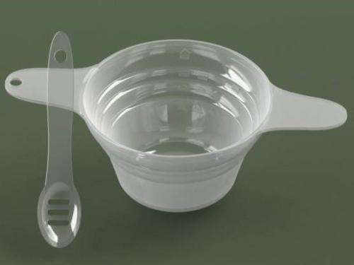 FB feeding bowl and slotted spoon