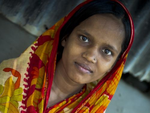 FB a 16 year old mother attending a nutrition programme in Bangladesh