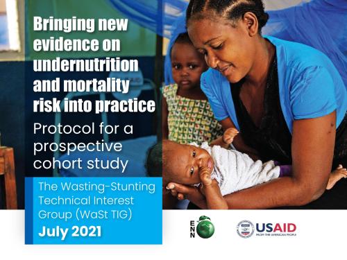 Front cover and contents page of the document 'Bringing new evidence on undernutrition and mortality risk into practice- Protocol for a prospective cohort study'