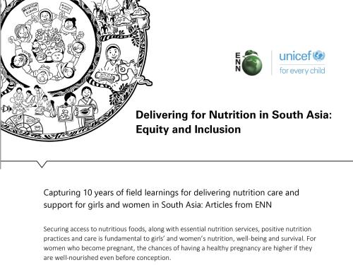 First page of the document 'Delivering for Nutrition in South Asia: Equity and Inclusion'