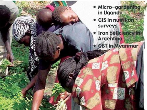 Front cover image shows women farming the field crop with babies strapped to their backs