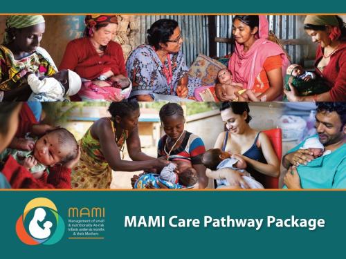 Front page of MAMI Care Pathway Package with photos of women with their babies