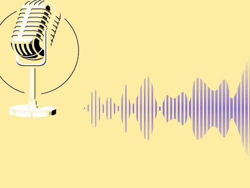 Podcast image shows a microphone