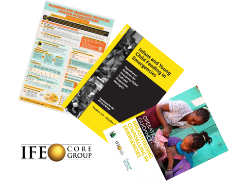 The IFE Core Group logo and their three latest publications.