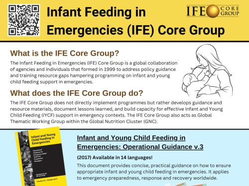Infant Feeding in Emergencies Core Group - who we are and what do we do