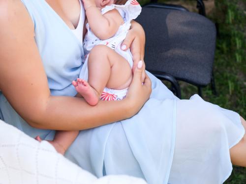 Woman breastfeeding, Ukraine