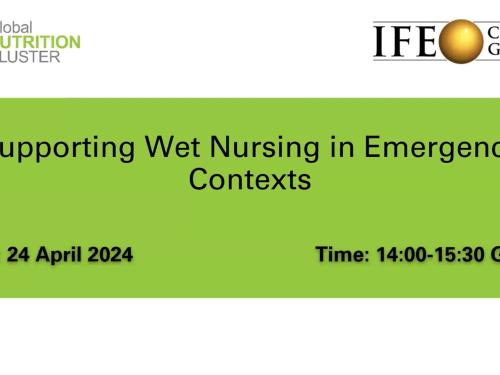 Supporting Wet Nursing in Emergency contexts presentation by the GNC and IFE Core Group
