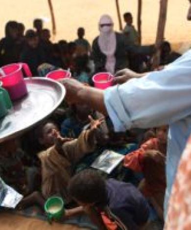 tray of drinks being served in Niger