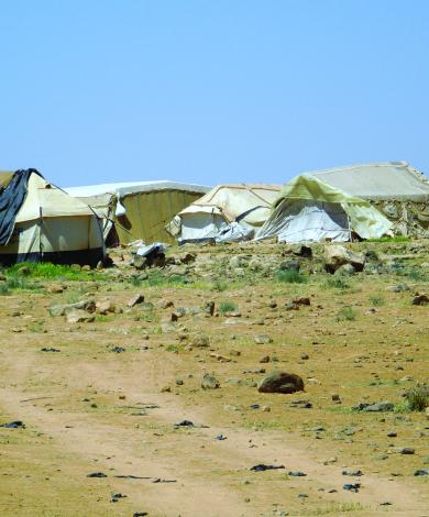 Refugee home in the north of Jordan