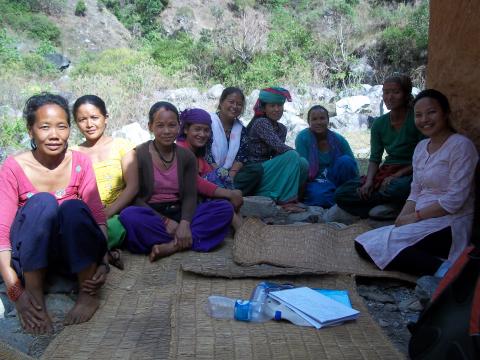 focus group discussion with women during the evaluation surkhet nepal 2018