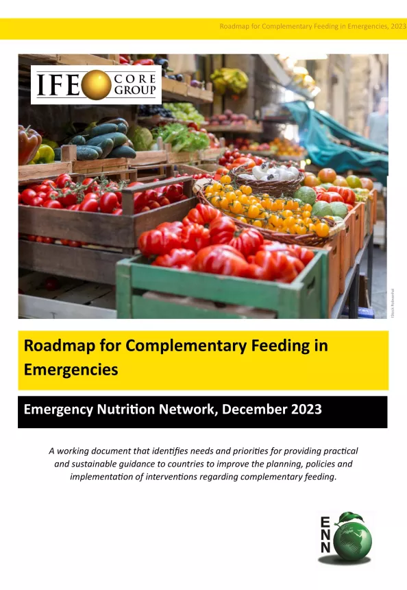 Front cover of the document Roadmap for Complementary Feeding in Emergencies