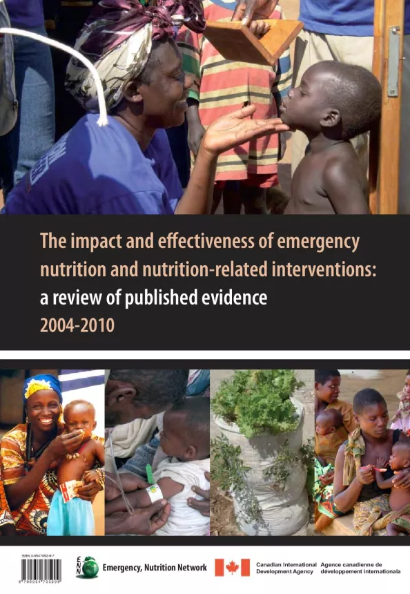 Front cover of document 'The impact and effectiveness of emergency nutrition and nutrition-related interventions: a review of published evidence 2004-2010'