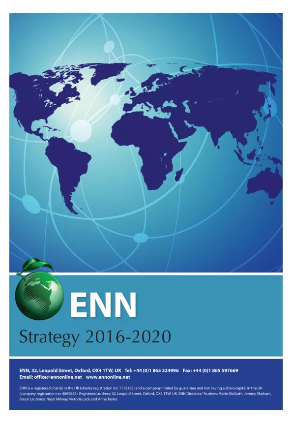 Front cover of ENN's strategy 2016-2020