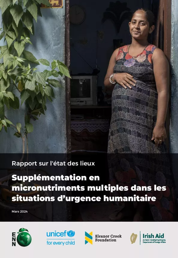 Front cover of document Supplémentation en micronutriments multiples dans les situations d’urgence humanitaire