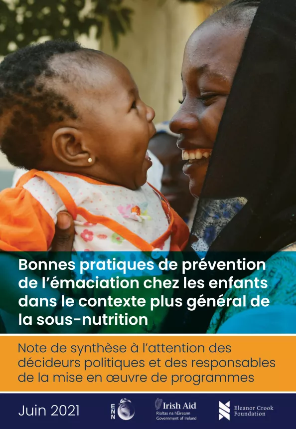 Front cover of document 'Bonnes pratiques de prévention de l’émaciation chez les enfants dans le contexte plus général de la sous-nutrition'